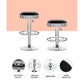 Stool Haven Set of 2 Backless PU Leather Bar Stools - Black and Chrome