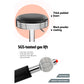 Stool Haven Set of 2 Backless PU Leather Bar Stools - Black and Chrome