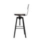 Stool Haven Rustic Industrial Style Metal Bar Stool - Black and Wood