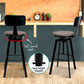 Stool Haven Rustic Industrial Style Metal Bar Stool - Black and Wood