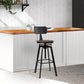 Stool Haven Rustic Industrial Style Metal Bar Stool - Black and Wood