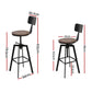 Stool Haven 4x Bar Stools Kitchen Dining Chairs Adjustable Wood Stool w/Backrest