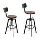 Stool Haven 4x Bar Stools Kitchen Dining Chairs Adjustable Wood Stool w/Backrest