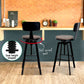 Stool Haven 4x Bar Stools Kitchen Dining Chairs Adjustable Wood Stool w/Backrest