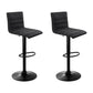 Stool Haven 2x Bar Stools Gas Lift Linen Fabric Black
