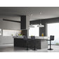 Stool Haven 4x Bar Stools Gas Lift Linen Fabric Black
