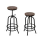 Stool Haven 4x Bar Stools Kitchen Dining Chairs Adjustable Wooden Vintage Stool