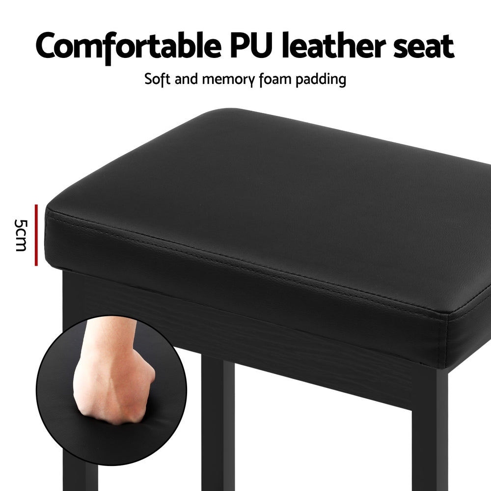 2x Stool Haven Metal Bar Stools PU Seat Dining Counter Chairs