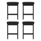 A Set of 4 Stool Haven Metal Bar Stools PU Seat Dining Counter Chairs