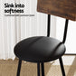 Stool Haven 2X Industrial Bar Stools Upholstered Counter Chairs Steel Frame Anti-Scratch