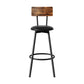 Stool Haven 4X Industrial Bar Stools Upholstered Counter Chairs Steel Frame Anti-Scratch