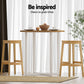 Stool Haven 4 x Bar Stools Rubber Wood & PVC Rattan
