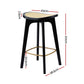 Stool Haven 4x Bar Stools Rattan Counter Kitchen Dining Chair Bamboo Saddle Black