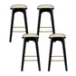 Stool Haven 4x Bar Stools Rattan Counter Kitchen Dining Chair Bamboo Saddle Black