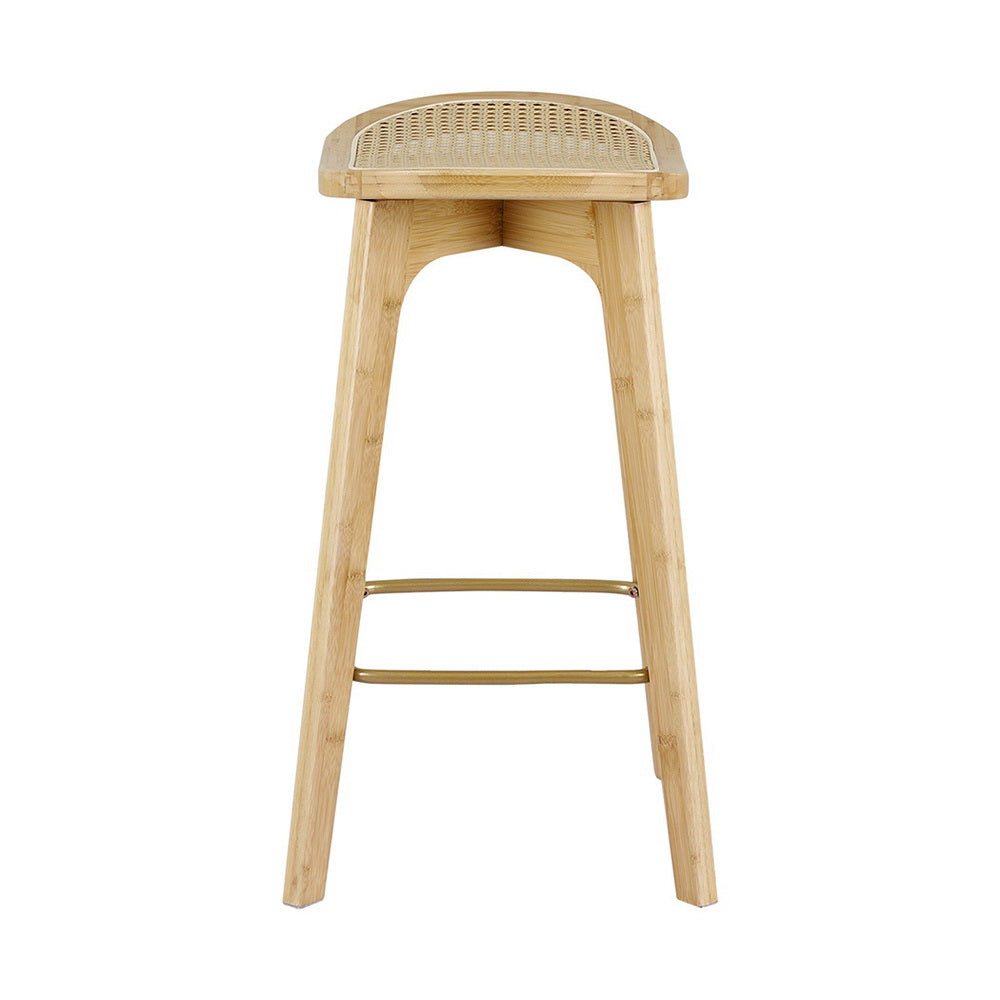 Stool Haven 2 x Bar Stools Bamboo & PVC Rattan