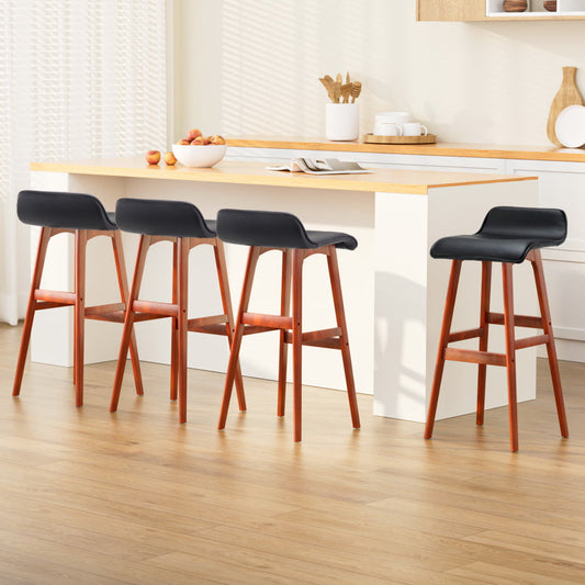Stool Haven 4x Bar Stools Wooden Stool Black