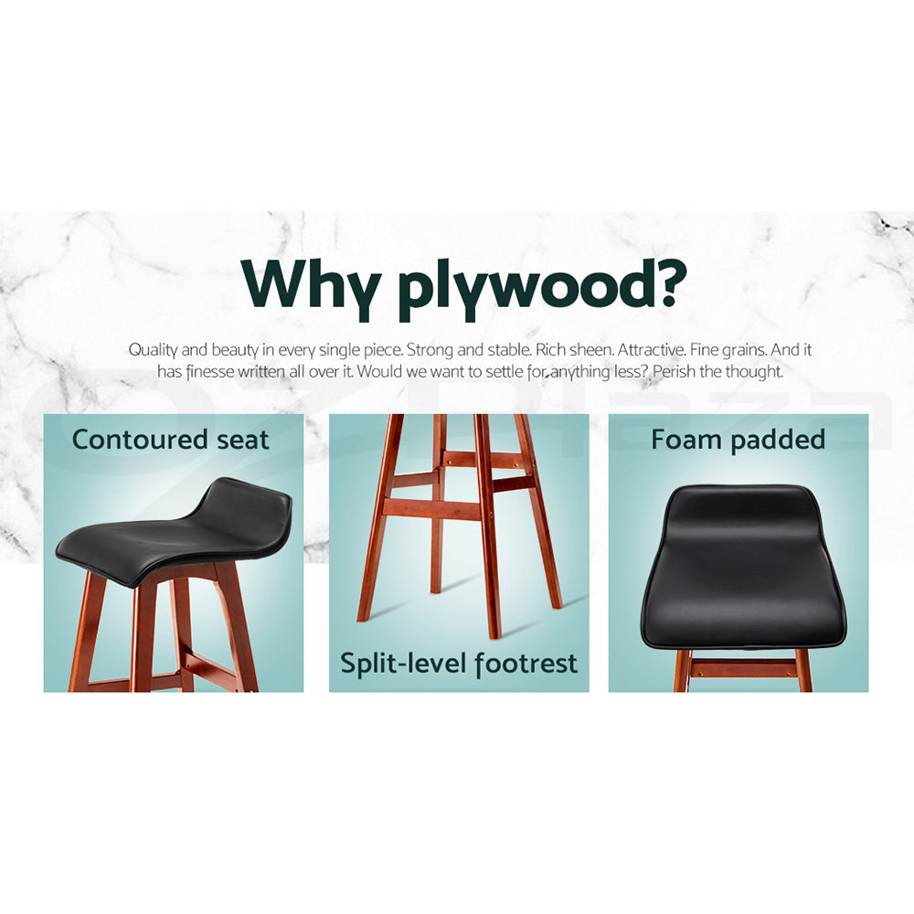 Stool Haven 4x Bar Stools Wooden Stool Black