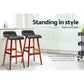 Stool Haven 4x Bar Stools Wooden Stool Black
