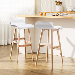 Stool Haven 2x Bar Stools Wooden Stool White