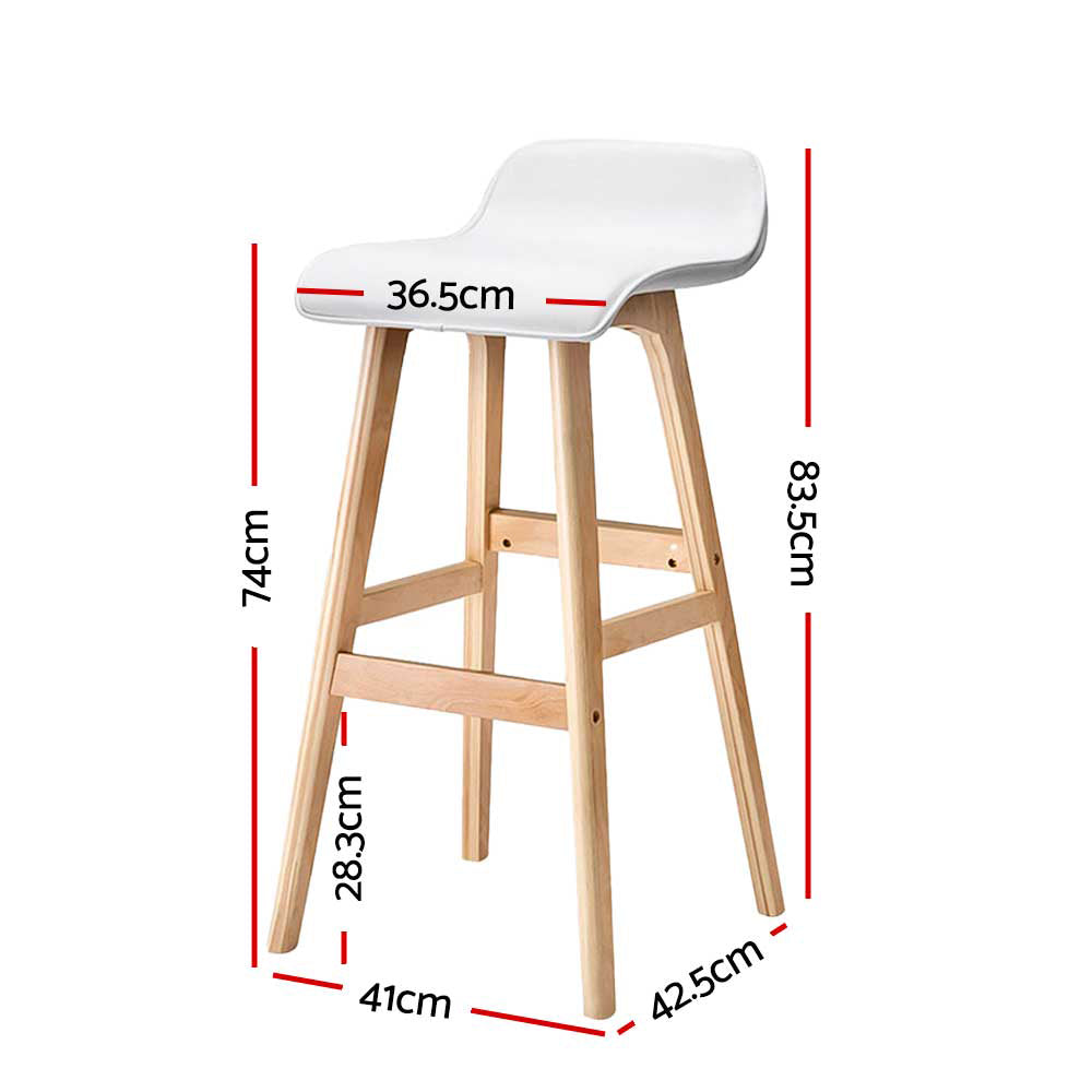 Stool Haven 2x Bar Stools Wooden Stool White