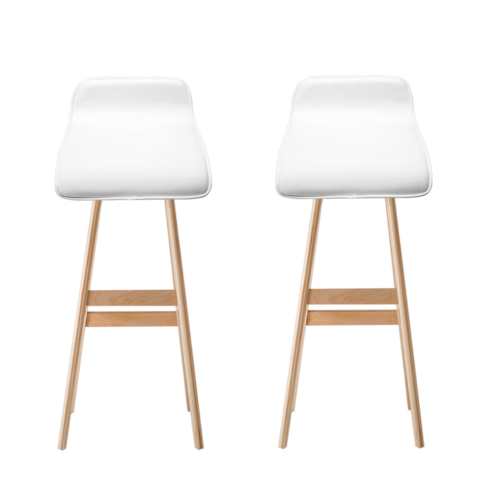 Stool Haven 2x Bar Stools Wooden Stool White