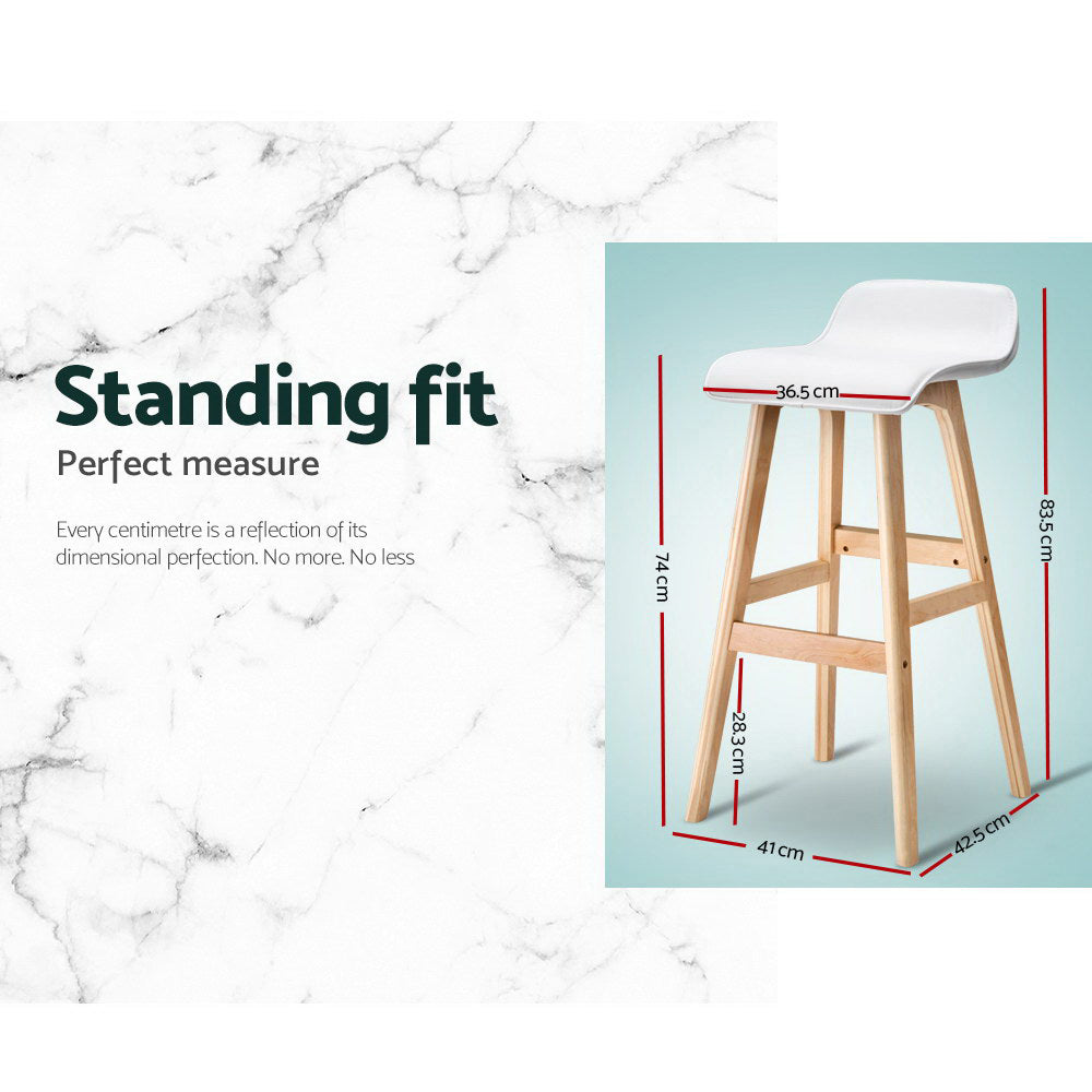 Stool Haven 2x Bar Stools Wooden Stool White