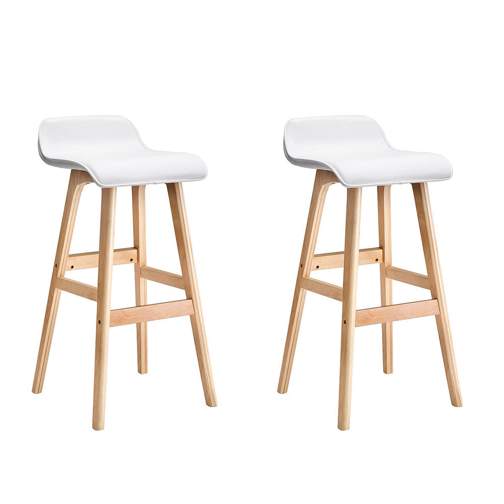 Stool Haven 2x Bar Stools Wooden Stool White
