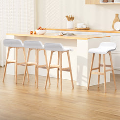Stool Haven 4x Bar Stools Wooden Stool White
