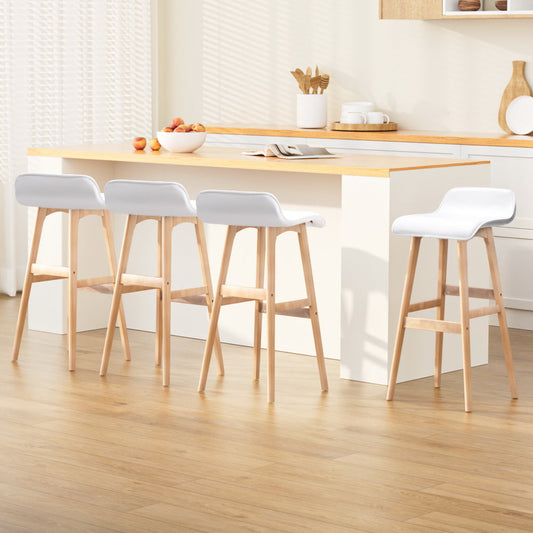 Stool Haven 4x Bar Stools Wooden Stool White