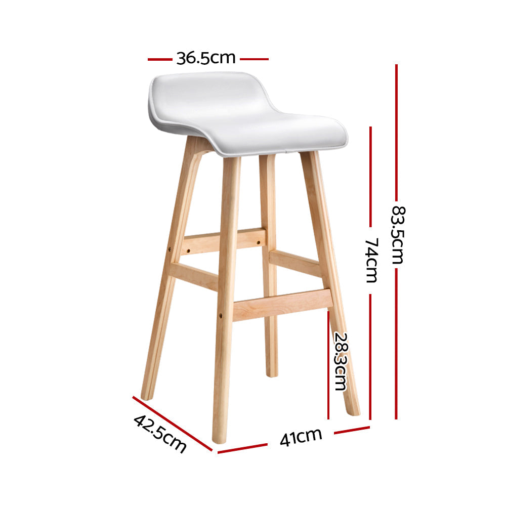 Stool Haven 4x Bar Stools Wooden Stool White