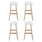 Stool Haven 4x Bar Stools Wooden Stool White