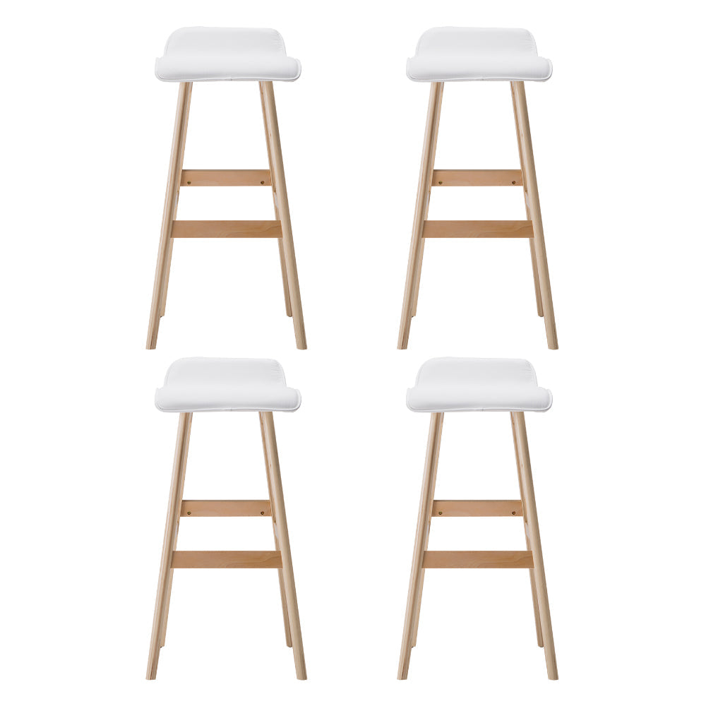 Stool Haven 4x Bar Stools Wooden Stool White