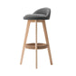 Stool Haven Set of 2 Fabric Backrest Bar Stools - Grey