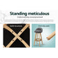 Stool Haven Set of 2 Fabric Backrest Bar Stools - Grey