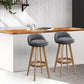 Stool Haven Set of 2 Fabric Backrest Bar Stools - Grey