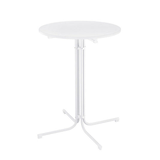 Gardeon Outdoor Bar Table Round Folding Desk Top 109cm Patio Furniture White