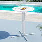 Gardeon Outdoor Bar Table Round Folding Desk Top 109cm Patio Furniture White