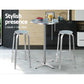 Gardeon Outdoor Bistro Bar Table & Adjustable Stools Adjustable - Metal / Circular