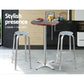 Gardeon Outdoor Bistro Bar Table & Adjustable Stools Adjustable - Wood