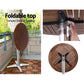 Gardeon Outdoor Bistro Bar Table & Adjustable Stools Adjustable - Wood