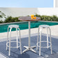 Gardeon Outdoor Bistro Bar Table & Adjustable Stools Adjustable - Metal / Square