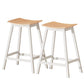 Stool Haven 2x Bar Stools Wooden Chairs Oak