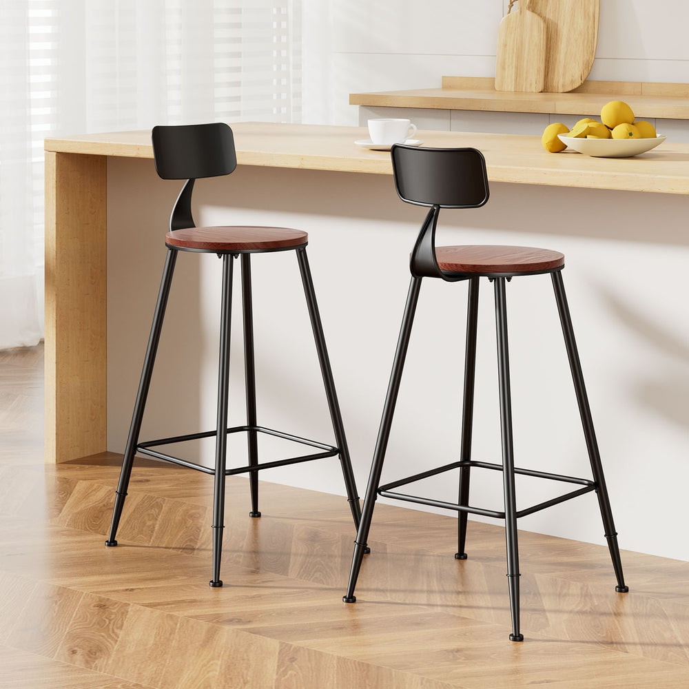 Stool Haven 2x Bar Stools Vintage Metal Chairs