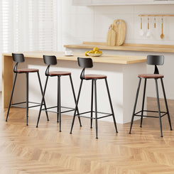 Stool Haven 4x Bar Stools Vintage Metal Chairs