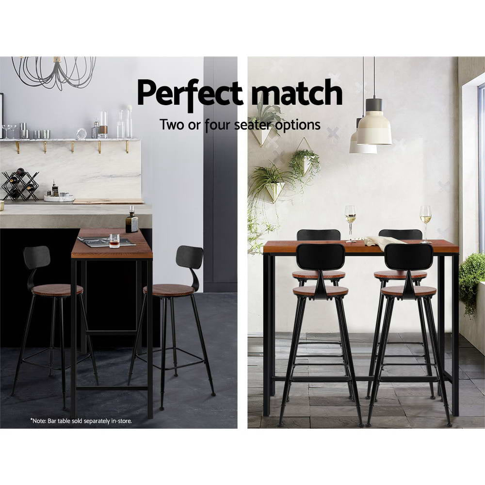 Stool Haven 4x Bar Stools Vintage Metal Chairs