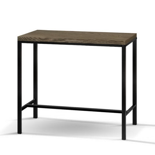 Stool Haven Vintage Industrial High Bar Table for Stool Kitchen Cafe Desk Dark Brown