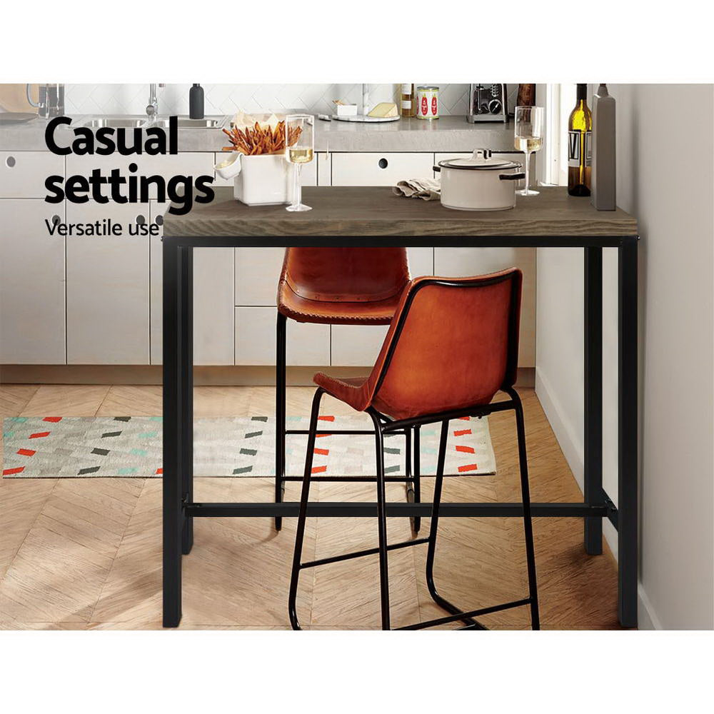 Stool Haven Vintage Industrial High Bar Table for Stool Kitchen Cafe Desk Dark Brown