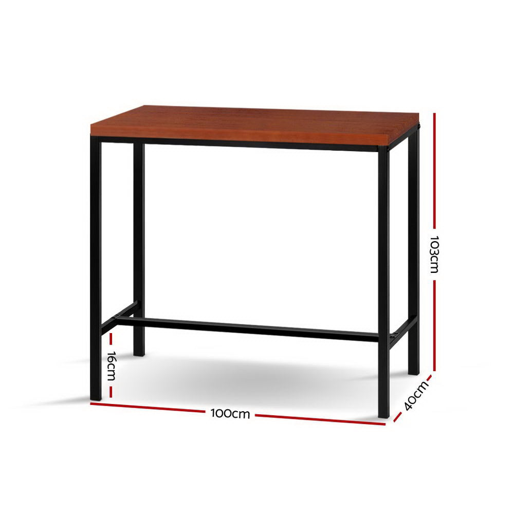Stool Haven Vintage Bar Table ALEX Retro Pine Wood Metal Frame