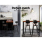Stool Haven Vintage Bar Table ALEX Retro Pine Wood Metal Frame