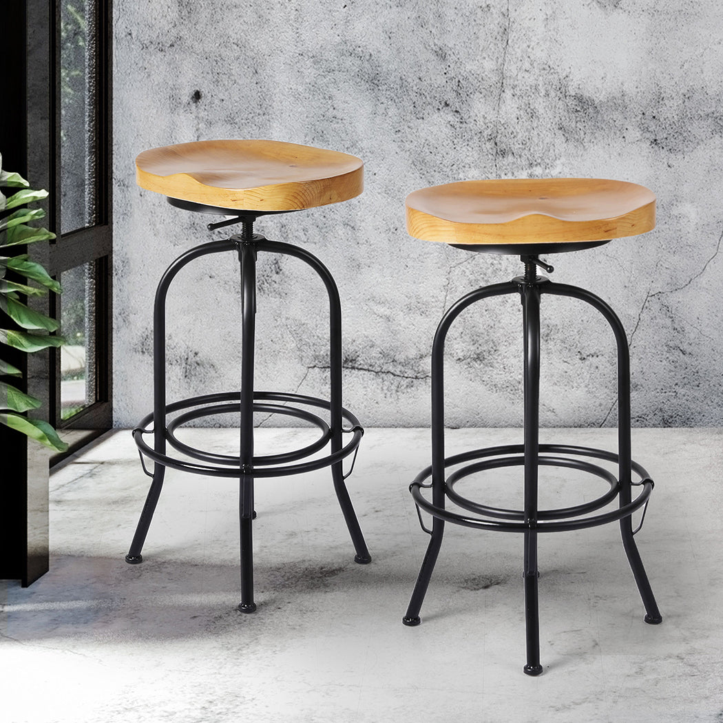 Levede 1xIndustrial Bar Stool Kitchen